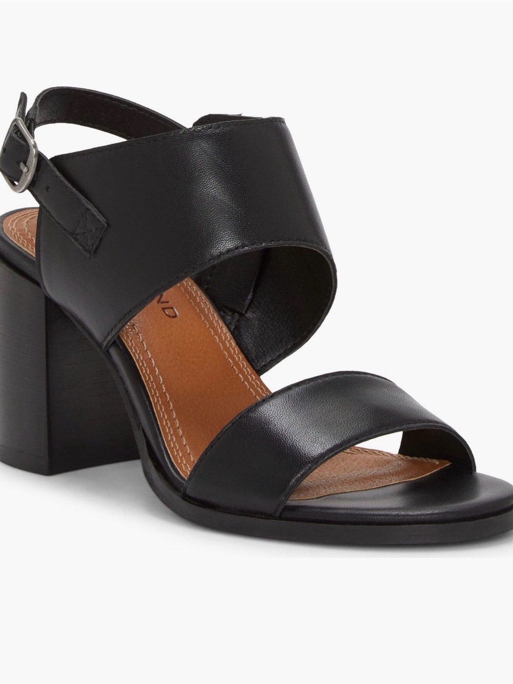 NWT - Lucky Brand Women's Black Block Heel Sandal with Ankle Strap 10M
